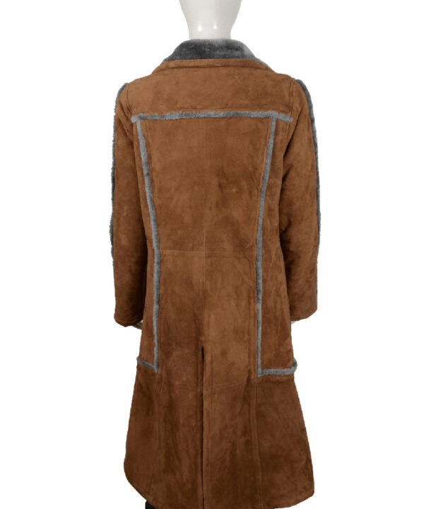Beth Dutton Yellowstone Brown Suede Long Coat – Western Chic Look