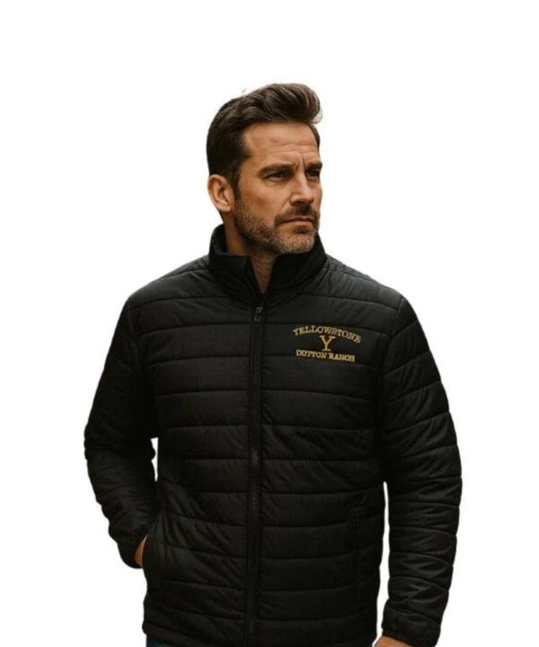 Yellowstone-Inspired Dutton Ranch Quilted Puffer Jacket