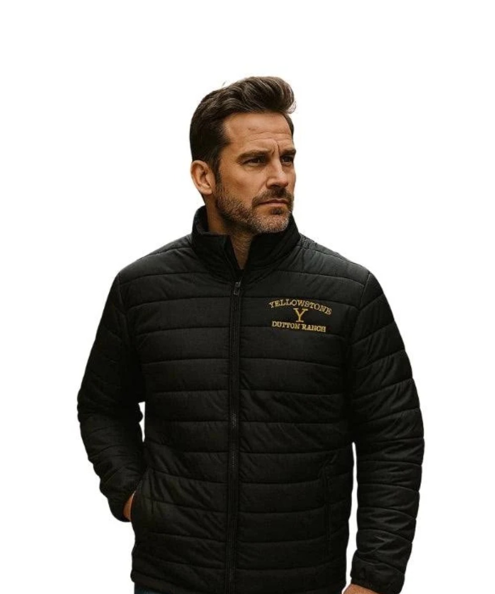 Yellowstone-Inspired Dutton Ranch Quilted Puffer Jacket