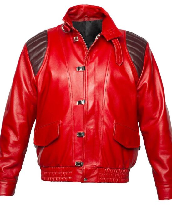 Akira Kaneda Motorcycle Red Leather Jacket