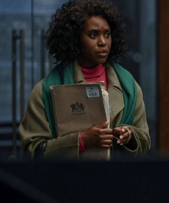 Clare-Hope Ashitey Hijack S02 Green Coat
