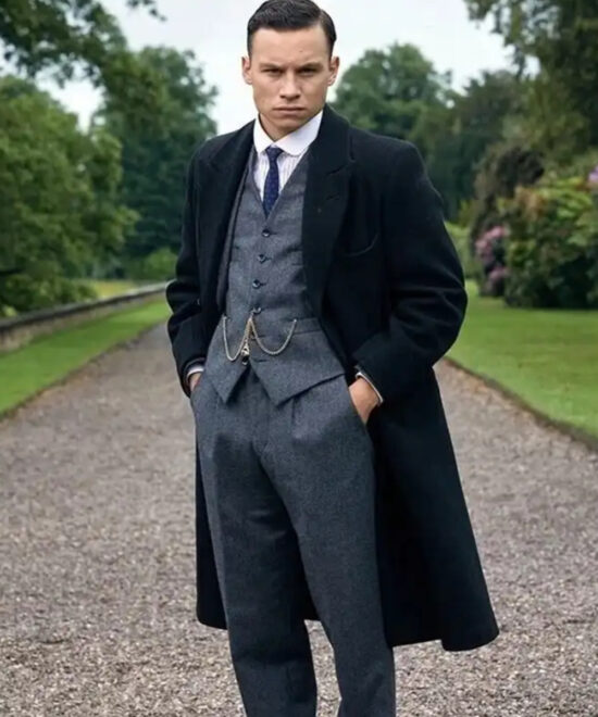 Finn Cole Peaky Blinders Michael Gray Long Black Coat