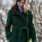 Gemma Chan Eternals 2021 Long Green Coat