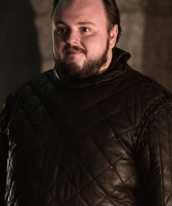 John Bradley Game of Thrones Quilted Leather Coat