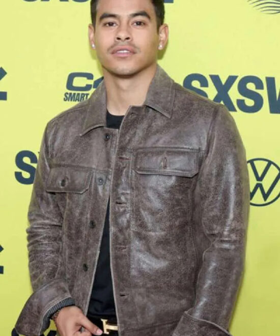 Julian Works The Long Game Brown Trucker Leather Jacket