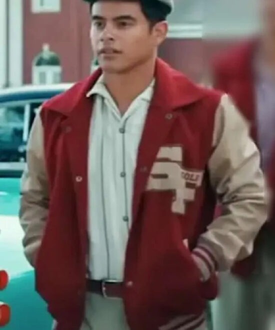 Julian Works The Long Game Red Varsity Jacket