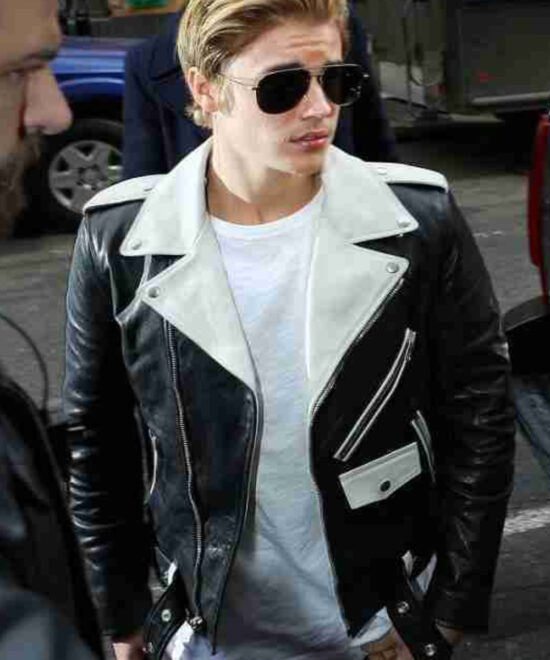 Justin Bieber Elegant Brando Style Biker Jacket