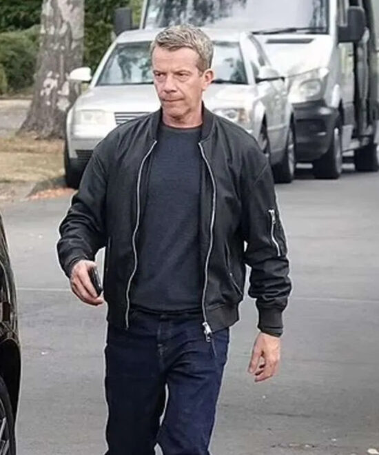Max Beesley Hijack Bomber Leather Jacket