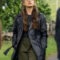 Mayfair Witches S02 Moira Mayfair Black Leather Coat
