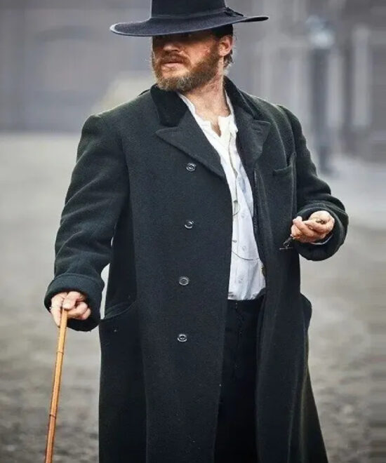 Peaky Blinders Tom Hardy Black Long Trench Coat
