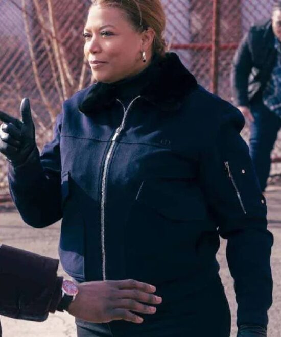 Queen Latifah Blue Bomber Jacket