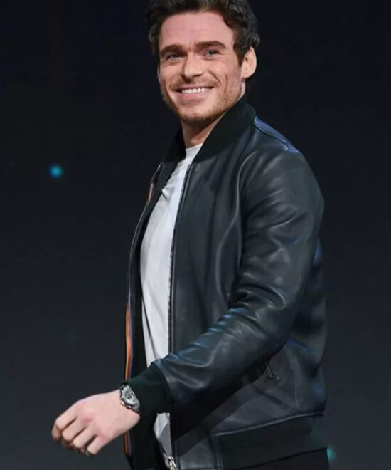 Richard Madden Eternals Premier Bomber Leather Jacket