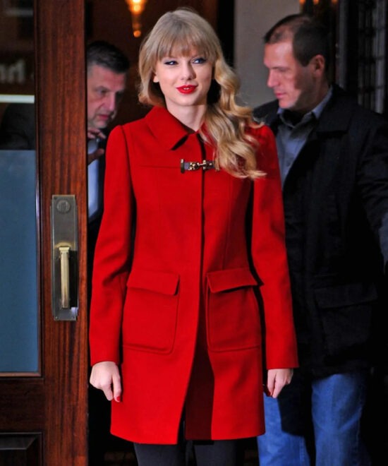 Taylor Swift Red Wool Coat – Elegant Cozy Winter Outerwear