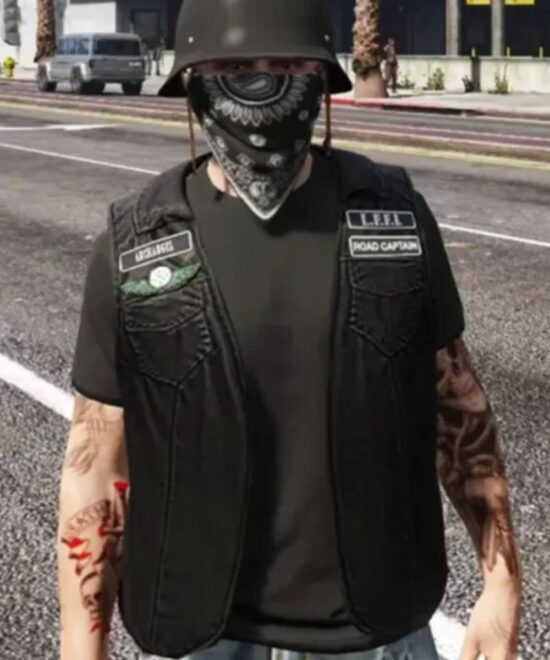 The Lost MC GTA 5 Black Leather Vest