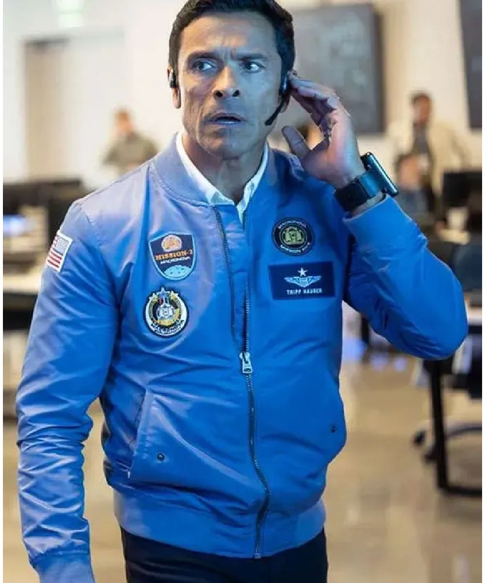 9-1-1 Tripp Houser Blue Bomber Jacket