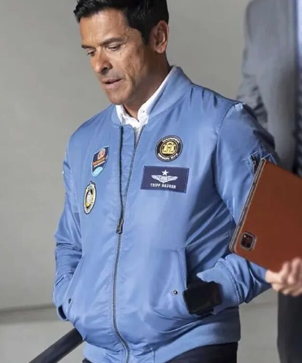 9-1-1 Tripp Houser Blue Bomber Jacket