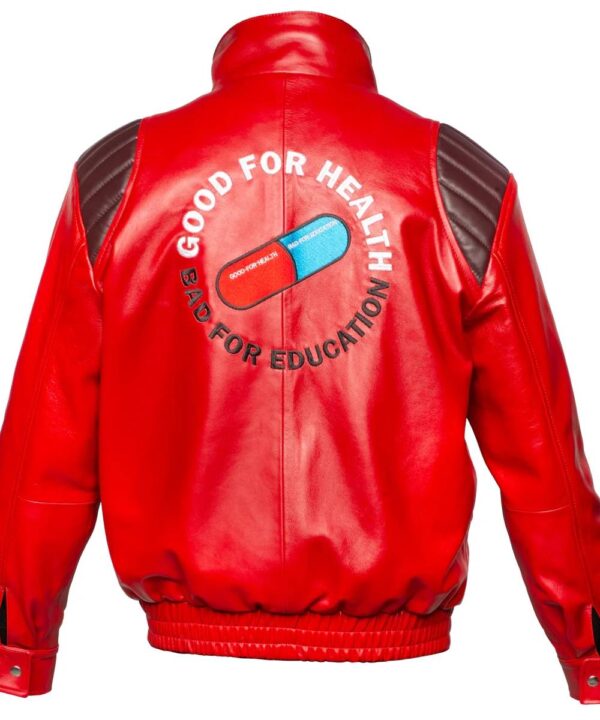 Akira Kaneda Motorcycle Red Leather Jacket