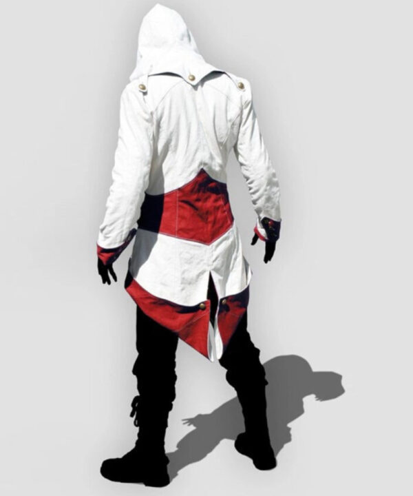 Assassins Creed Connor Kenway White Hoodie Coat