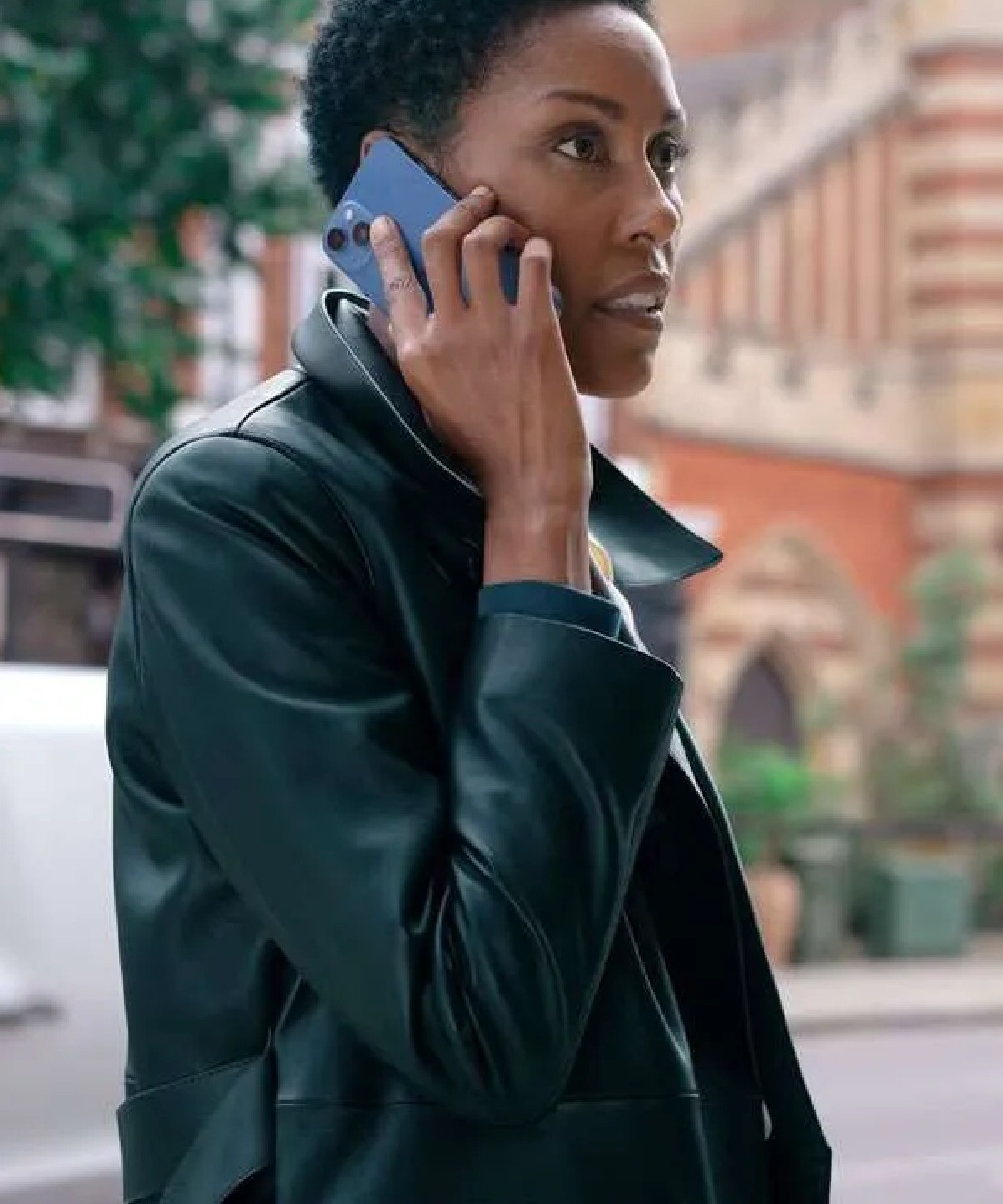 Christine Adams Hijack Black Leather Coat