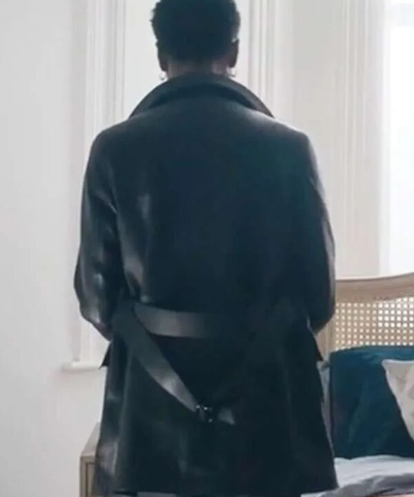Christine Adams Hijack Black Leather Coat