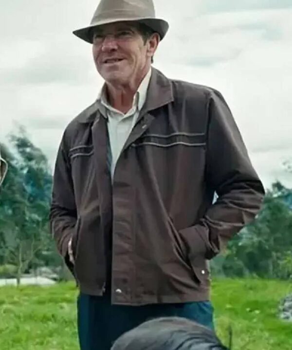 Dennis Quaid The Long Game Brown Cotton Jacket