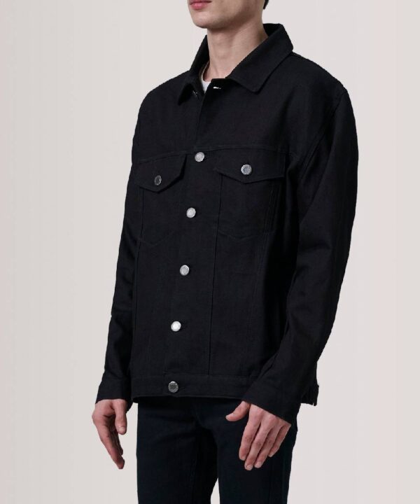 Eddie Black Oversized Denim Trucker Jacket