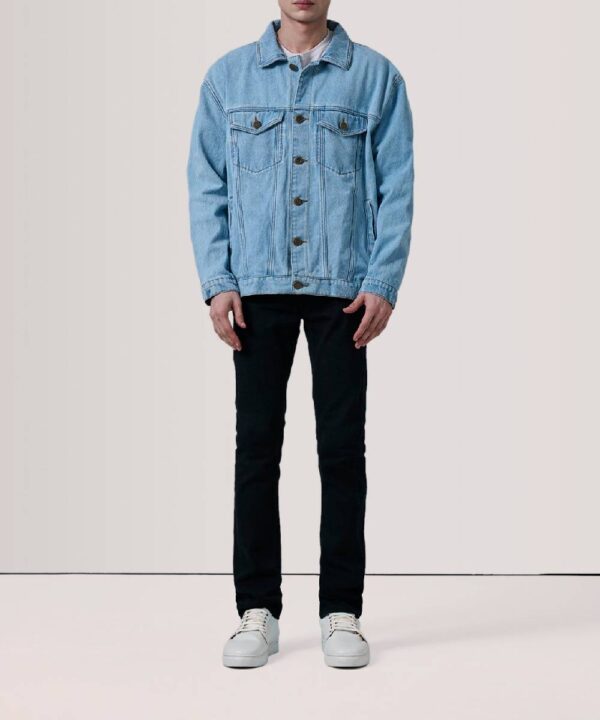 Eddie Light Blue Oversized Denim Trucker Jacket