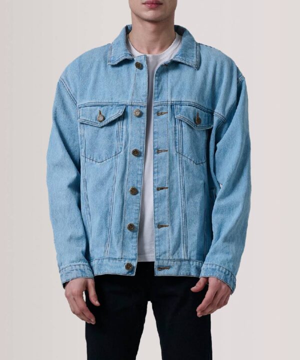 Eddie Light Blue Oversized Denim Trucker Jacket