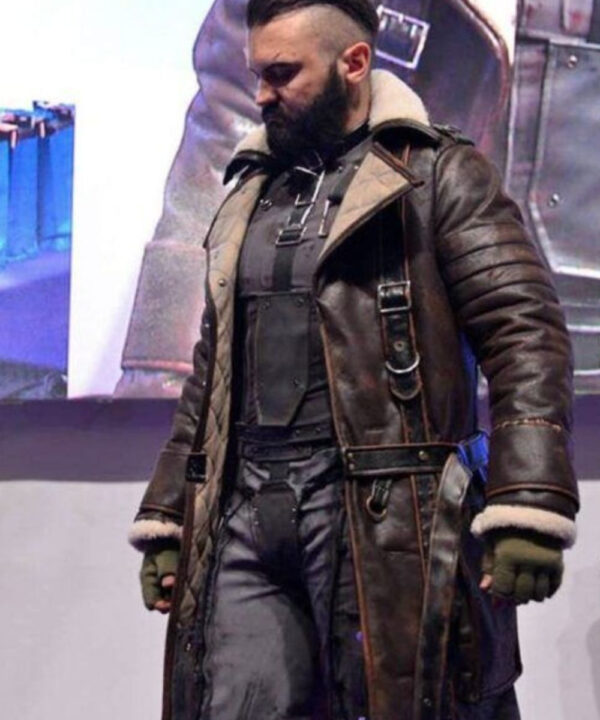 Fallout 4 Elder Distress Maxson Brown Leather Coat