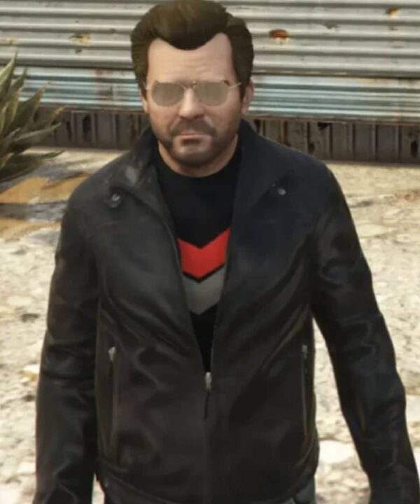 GTA 5 Michael Townley Black Leather Jacket