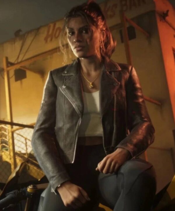 GTA VI Lucia Caminos Biker Black Leather Jacket
