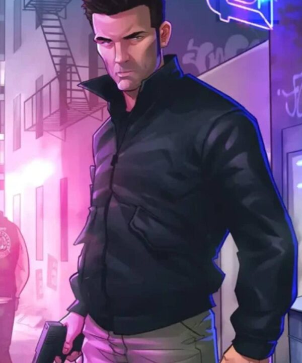 Grand Theft Auto GTA 3 Claude Leather Bomber Jacket