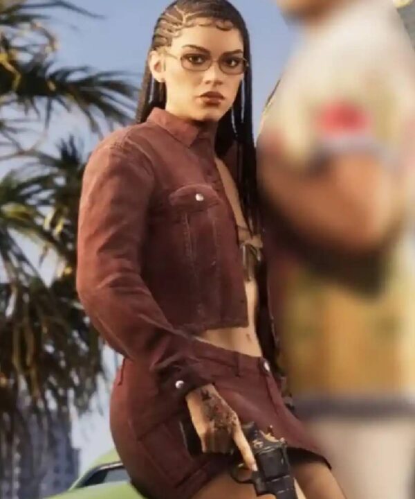 Grand Theft Auto VI Protagonists Lucia Maroon Denim Jacket
