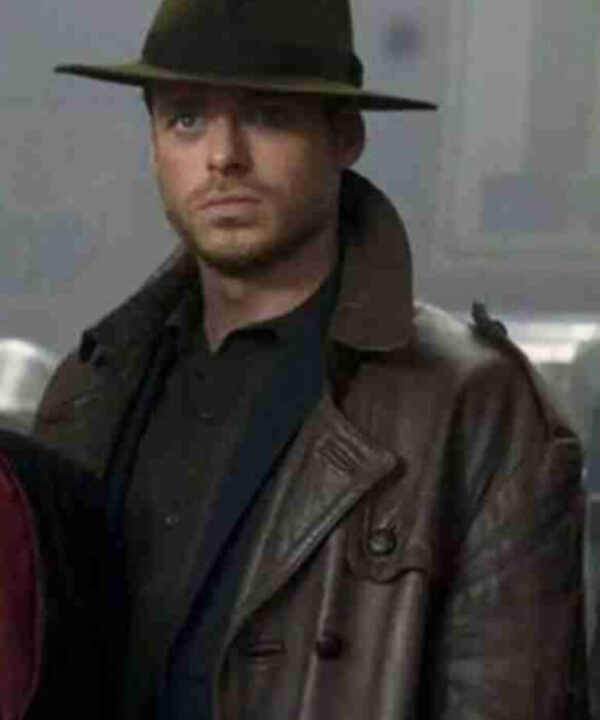 Ikaris The Eternals Brown Leather Car Coat