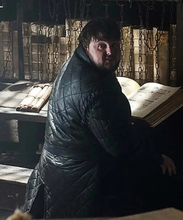 John Bradley Game of Thrones Quilted Leather Coat