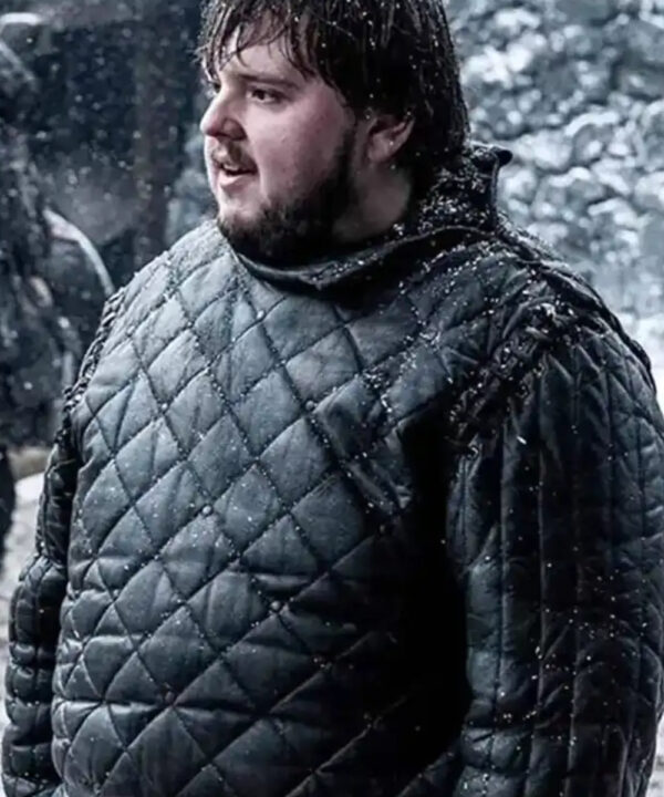 John Bradley Game of Thrones Quilted Leather Coat