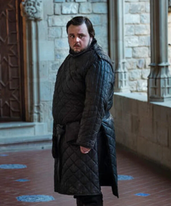 John Bradley Game of Thrones Quilted Leather Coat