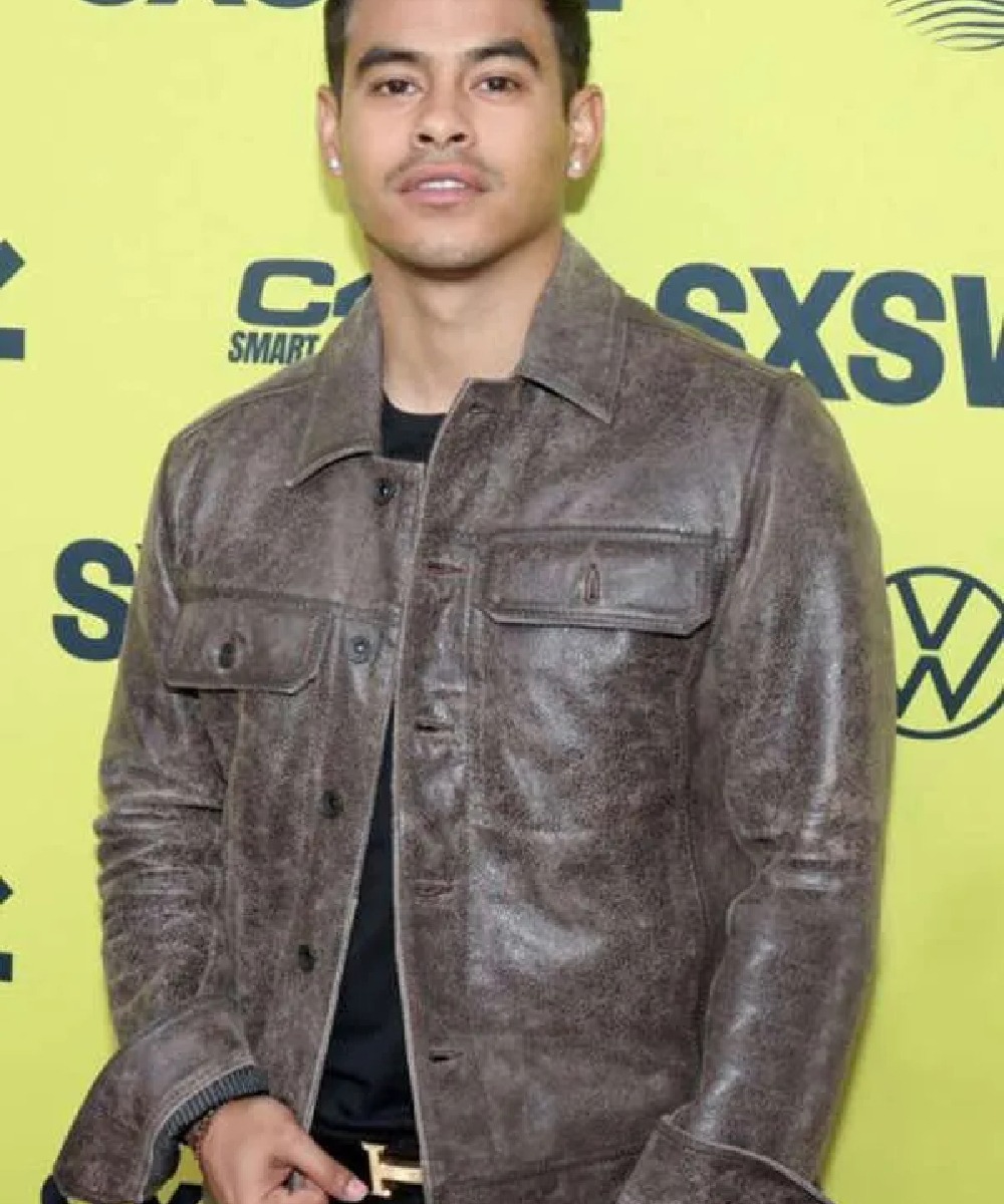 Julian Works The Long Game Brown Trucker Leather Jacket