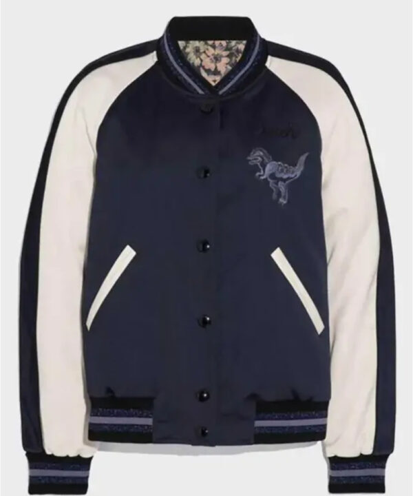 Lili Reinhart Riverdale S04 Blue and White Bomber Jacket