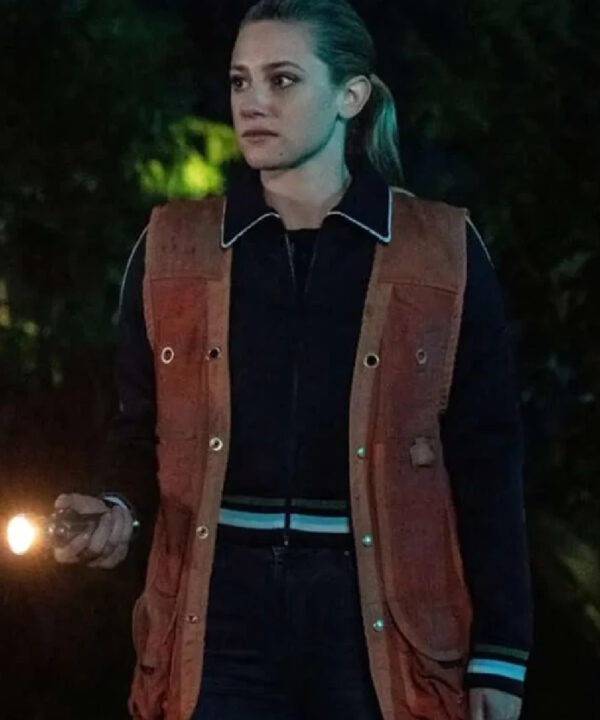 Lili Reinhart Riverdale S04 Brown Suede Leather Vest