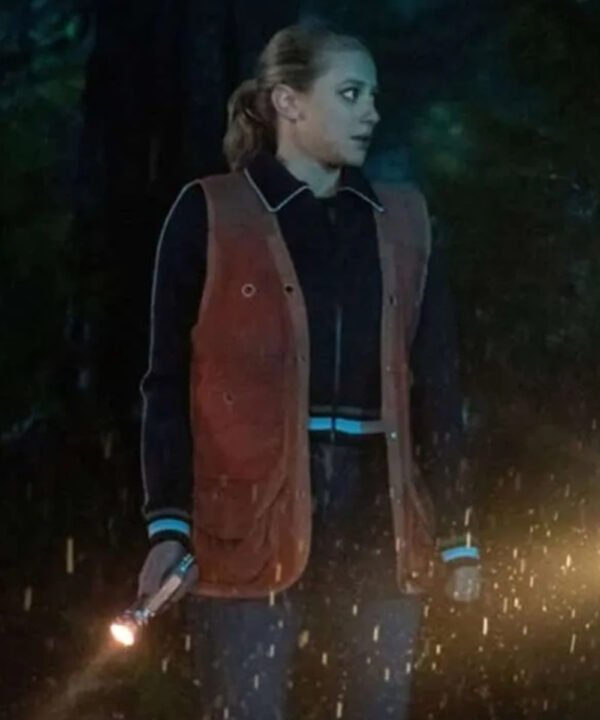 Lili Reinhart Riverdale S04 Brown Suede Leather Vest