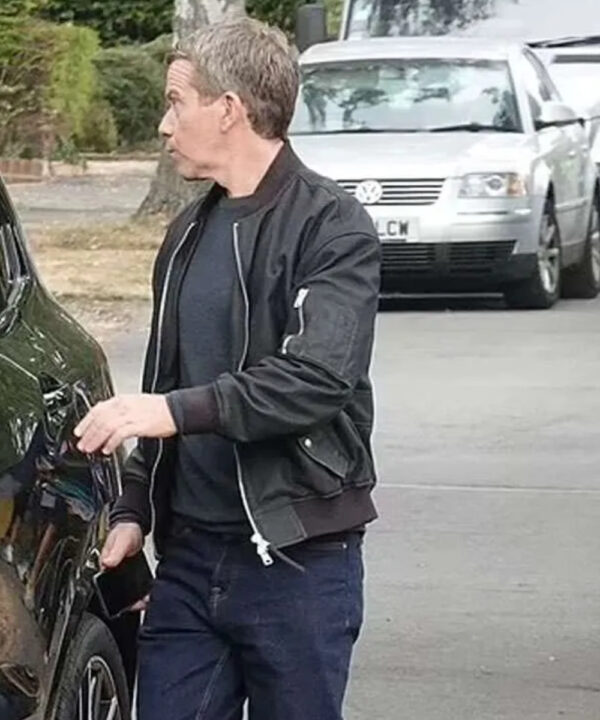 Max Beesley Hijack Bomber Leather Jacket