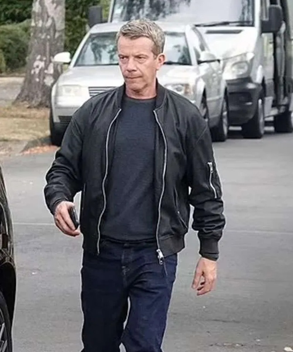 Max Beesley Hijack Bomber Leather Jacket