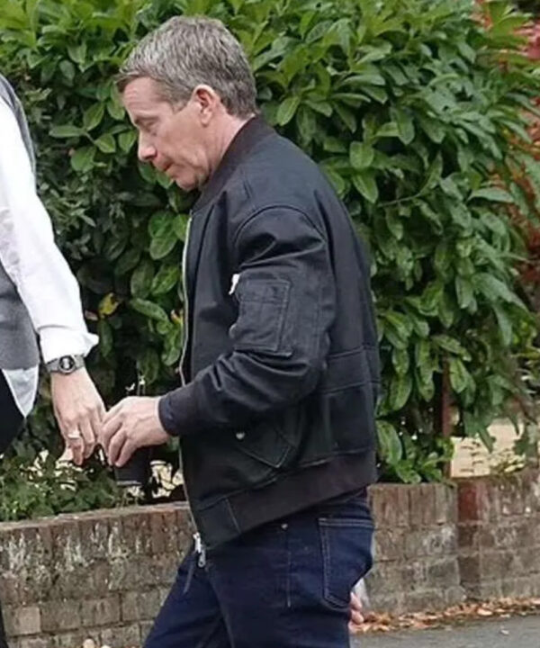 Max Beesley Hijack Bomber Leather Jacket