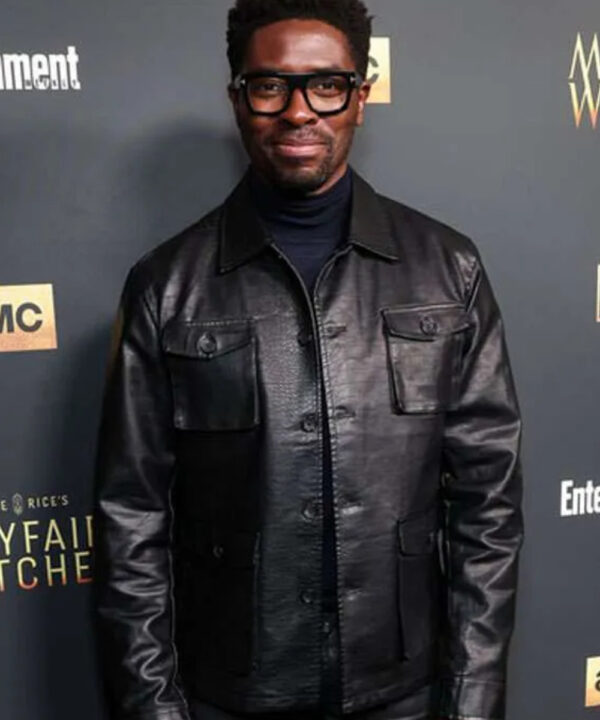 Mayfair Witches 2025 Tongayi Chirisa Black Leather Jacket
