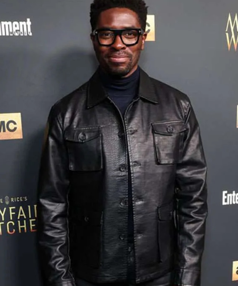 Mayfair Witches 2025 Tongayi Chirisa Black Leather Jacket