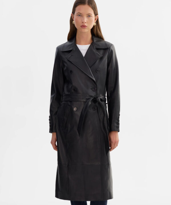 Mayfair Witches S02 Moira Mayfair Black Leather Coat