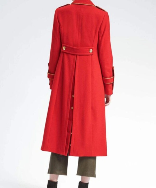 Nathalie Boltt Riverdale Red Long Trench Coat