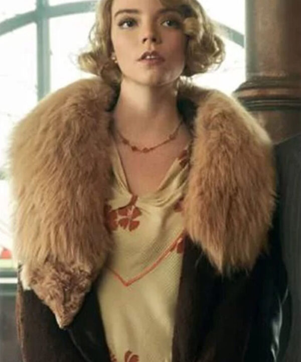 Peaky Blinders S06 Anya Taylor Joy Brown Fur Coat