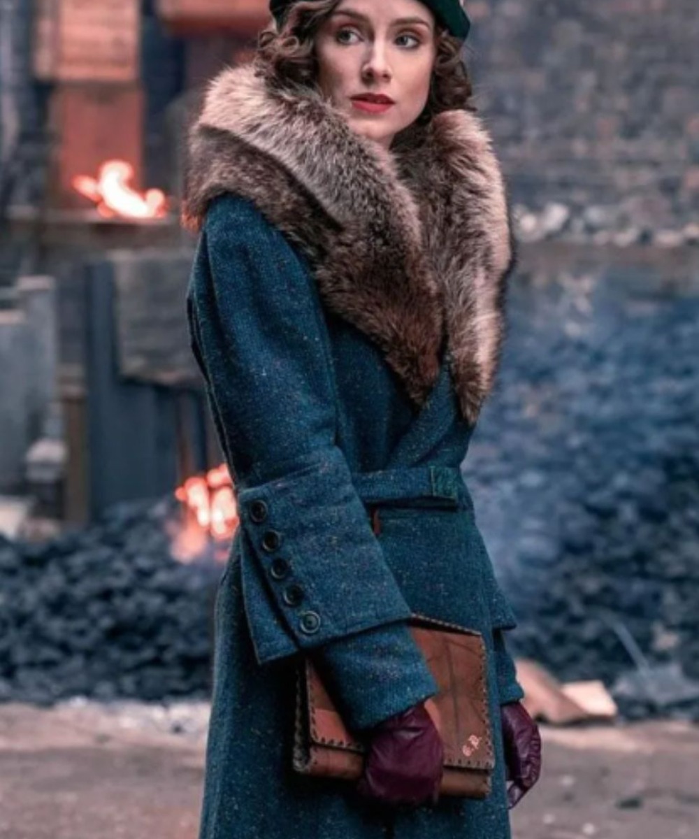 Peaky Blinders S5 Ada Shelby Fur Collar Long Coat